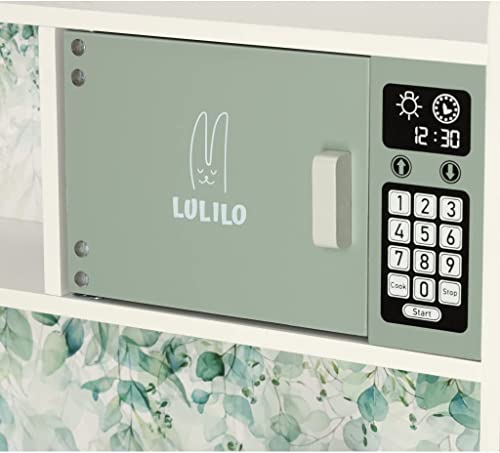 Cucina giochi in legno dotata di lavello e forno