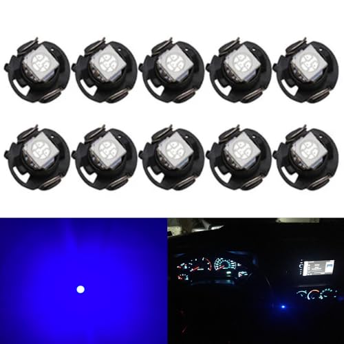Image of 10-Pack Blue T4.7 Wedge Replacement Cluster Panel LED Light Bulbs