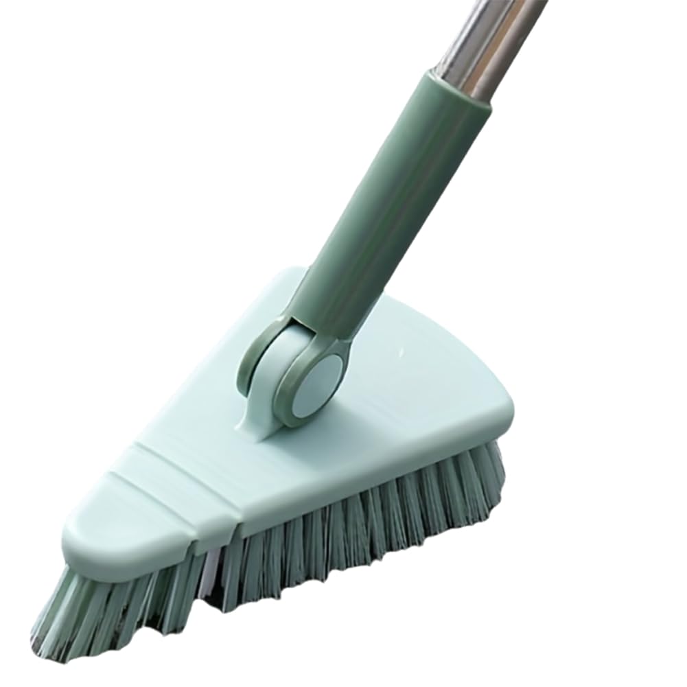 CTRLZS Triangle Floor Brush for Cleaning Bathtub and Floor Gaps, Long Handle Detachable Bathroom, Kitchen, and Balcony