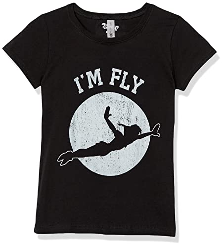 T-shirt Disney fille vêtement noir mode enfant taille M motif I'm Fly