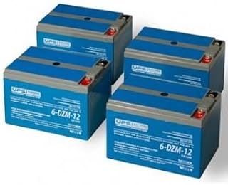48V 12Ah Electric Scooter, eBike Battery Set (6-DZM-12) Deep Cycle Mobility Batteries