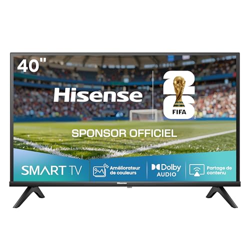 Hisense Téléviseur connecté 40 Pouces 40A4Q - Full HD 60Hz, Mode Sport IA, Dolby Audio, VIDAA OS avec Youtube, Netflix, Canal + (modèle 2025)