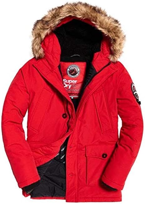superdry parka red