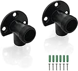 Aolemi Matte Black Installation Kit for Exposed Wall Mount Bathroom Faucet Outdoor Shower System Thermostatic Bar Mixer Valve Convert in-Wall to Surface Mount NPT 1/2 Male by G 3/4 Male Brass