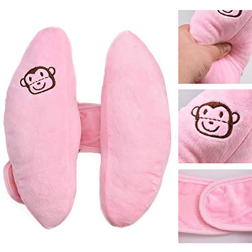 Angzhili Baby Car Seat Head Support Stroller Safety Pillow,Baby Adjustable Toddler Headrest For Car Seat, Banana U-Shape Children Travel Headrest Head Protection Pillow(Pink) #TOP1
