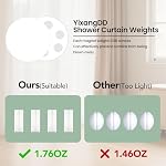 YixangDD 8 Pack Shower Curtain Weights, Rubber Covered Magnetic Curtain Weights, Shower Magnets for Curtain Liner Prevent from Blowing Around, Work for Drapery, Flag, Tablecloth (4 Pairs)