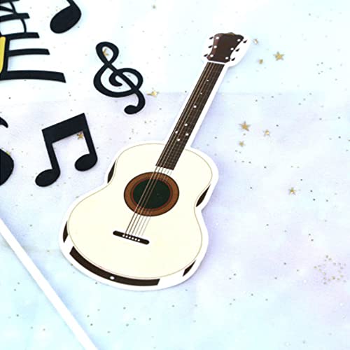 Fosuhc Rock Star Guitar Notes Cake Decorating Insert ，8 Pcs Cupcake Toppers For Kids Theme Birthday Cake Topper Birthday Party Cake #TOP4