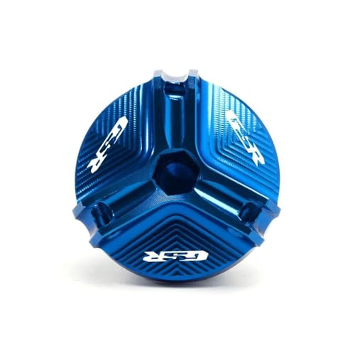 Tapón de llenado aceite motor Suzuki GSR 600 y 750 de aluminio anodizado azul