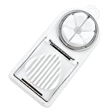 Three-in-one multifunctional egg cutter stainless steel suitable for all kinds of banana strawberry dragon fruit 3pcs(White)