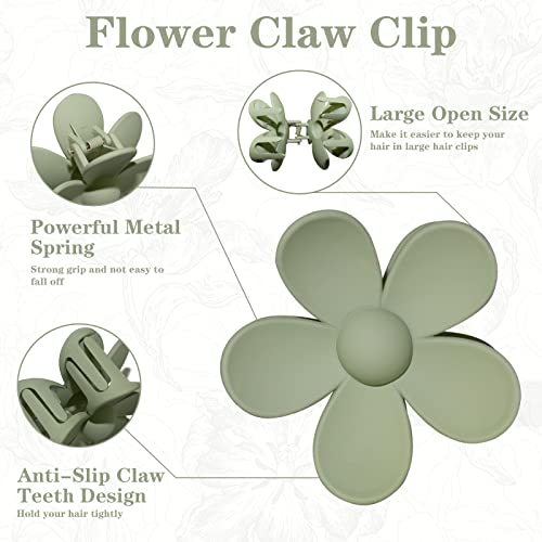 12Pcs Large Flower Claw Clips For Thick Thin Curly Hair, Medium Claw Hair Clips Women Cute Matte Small Hair Claw Clips For Thin Fine Hair Girls 3 Style Jaw Clamps(Spring Color) #TOP1