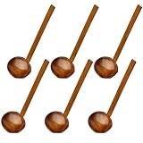Glavatrix 10 Pcs Wooden Ramen Soup Spoon, 9in Asian Soup Spoons with Long Handle Handcraft Ladle...
