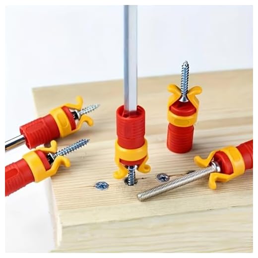 5 Pcs Universal Screw Holder, Plastic Woodworking Tool for Secure Grip, Prevents Dropping Screws, Manual Bit Holder for Tight Spots