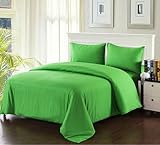 Tache Home Fashion 2-3PDUV-Green-Q Duvet Cover Set, Queen, Green