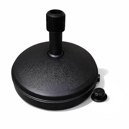 Karrma Ltd. Parasol Base | Garden Umbrella Stand Holder Round | 7L Plastic Water Filled Perfect for Outdoor Decor Garden Patio (Black)