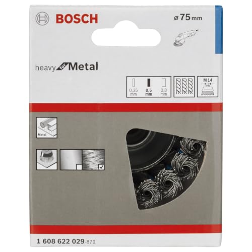 Bosch Escova de aço copo arame trançado 75mm
