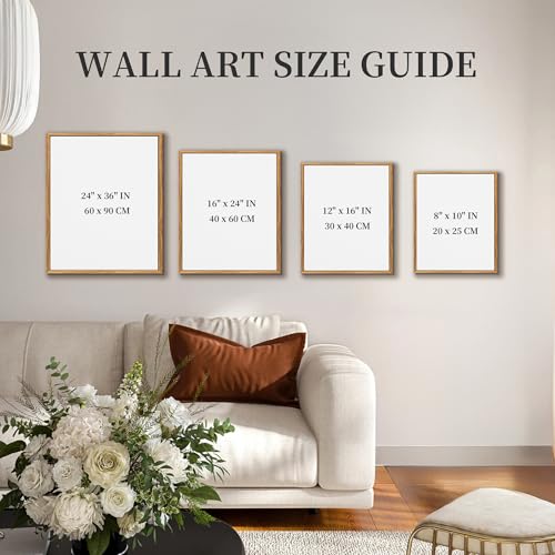 crmotu Butterfly Framed Wall Art, Nature Insect Vintage Canvas Prints Painting, Still Life Neutral Home Decorations, Rustic Aesthetic Pictures Wall Decor Living Room Bedroom Office Cottage, 16x24inch