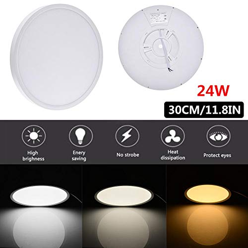 Preisvergleich Produktbild strety Licht LED Unterputz Deckenleuchte Spot Einbauleuchte Deckenspot Deckenstrahler Dimmbar Rund 24 W Beleuchtung Für Treppen Wand Stufen 3 Dateien Dimmbar 0,94 Zoll Dicke 30cm Durchmesser