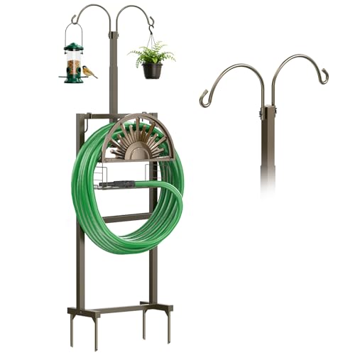 Garden Hose Reel Holder Stand, 77Inch, Holds 150-Feet of 5/8 Inch Hose