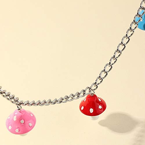Punk Pocket Wallet Chain Cute Angel Dice Mushroom Heart Thorns Jean Pants Multilayer Belt Chains Waist Belly Body Chain Jewelry for Women and Girls -Style 3 - Image 5