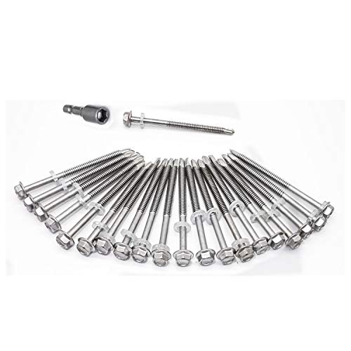 六角頭ステンレス鋼ビス ドリルネジ タッピングねじ (5×75mm 50個)