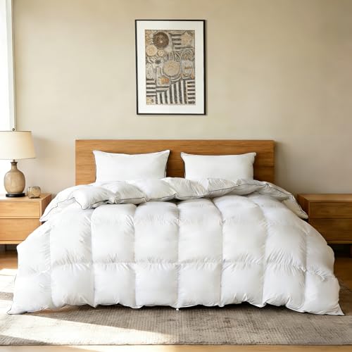 Down Fiber King Comforter with Baffle Box Design