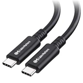 Cable Matters 20Gbps Long USB 4 Cable - 9.8ft, Supports Up to [8K@30Hz / 4K@120Hz Video, 240W Charging, 20Gbps Data Transfer] USB4 Cable Compatible with Thunderbolt 4, MacBook, XPS, Surface Pro
