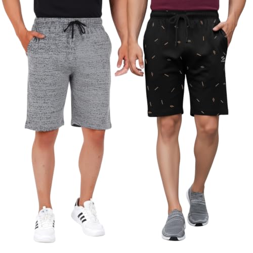 Image of GUIDE Men's Regular Fit Printed Cotton Shorts
