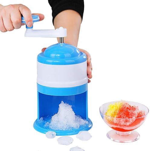 Image of AWAYDD Hand Crank Ice Crusher, Ice Crusher Shaver for Making Drinks, Ice Shaved Or Fine Chips Snow Cones Or Slushies Mini Portable Ice Machine Ice Crusher for Children