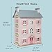 Mentari Toys - Heather Hall - Large 4-Storey Stylish Wooden Dollhouse - Swing-Open Panels, Removable Roof, Shuttered Windows - Encourages Imaginative Play, Storytelling and Skill Development - Age 3+