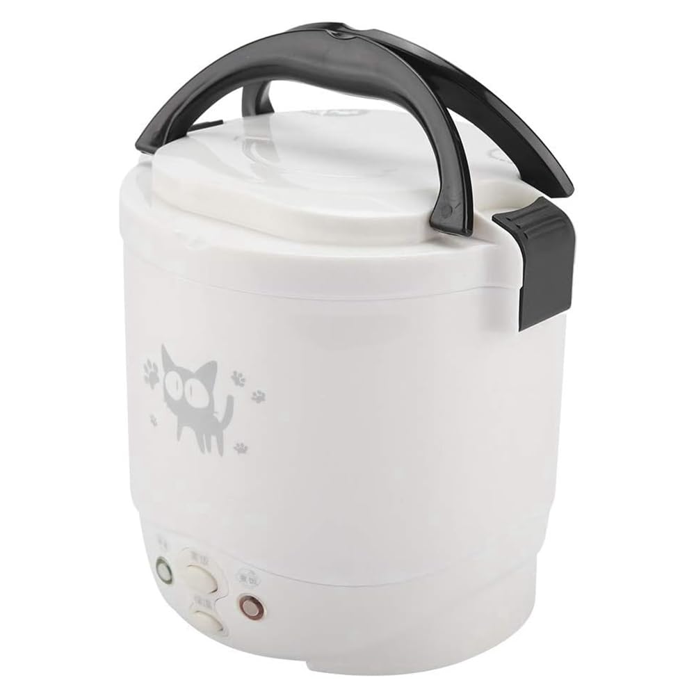 Mini Cuociriso per Auto, Cuociriso Portatile da Viaggio, Cuociriso Antiaderente, Cuociriso Multifunzione, Cuociriso Elettrico, Spina UE