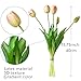 DUYONE 15pcs Artificial Tulips Flowers, Real Touch Latex Bouquet, Fake Tulips for Office Wedding Party Home Kitchen Garden Decoration-B Pink Champagne