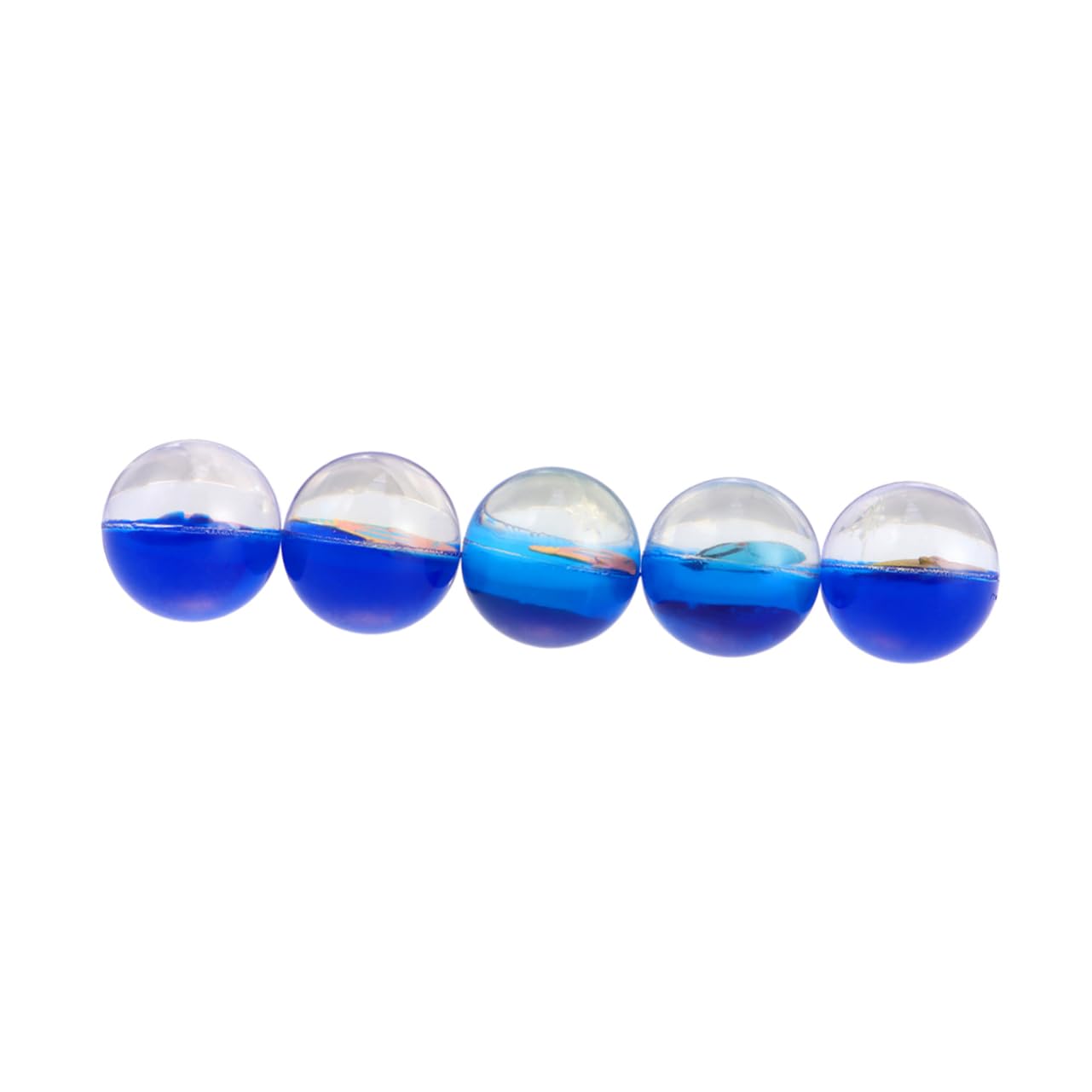 Kisangel 5Pcs Rubber Bouncing Balls Sea Fish Design Transparent for Playtime Odorless Fun Present for Birthdays Day