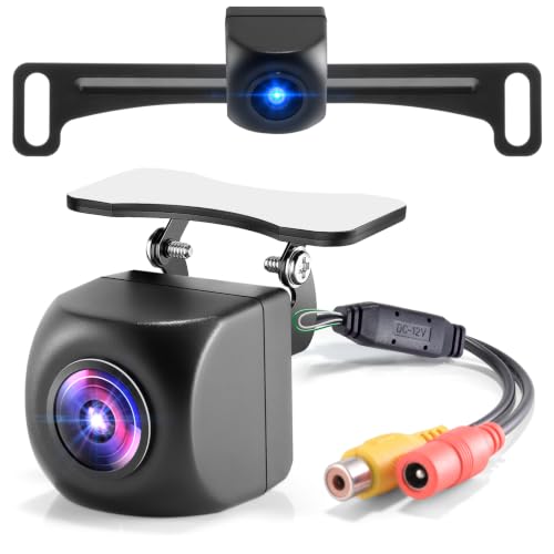 Image of Automotive Backup Camera, Metal Rearview Camera with Switchable AHD 1080P AHD 720P and CVBS, Dual Mount Brackets Universal Reversing Camera for Car Pickup Truck SUV (HD02)