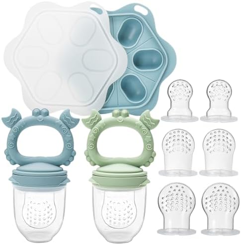 CLDY Baby Fruit Food Feeder & Mini Freezer Tray Combo, 3 Month+, ...