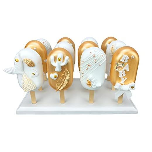 Nangopop Wood Cakesicle Stand Display - 12 Count Popsicle Sticks Holder for Dessert Table of Wedding Shower Birthday Parties - Sturdy and Reusable