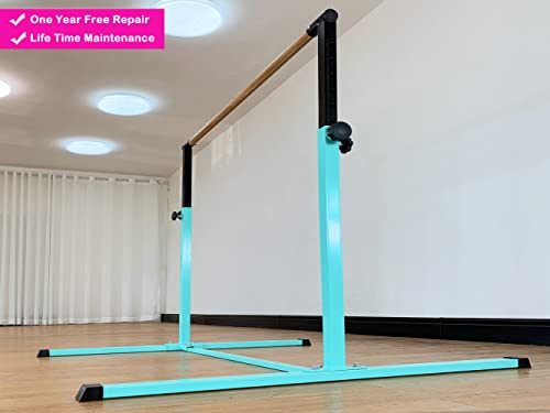 Marfula 4Ft Gymnastic Bar Set Gymnastics Horizontal Bar Gymnastics Kip Bar Teal Bar For Kids Home Use thumb #6