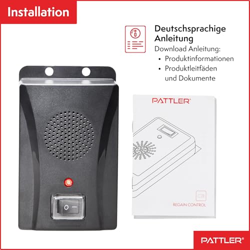 PATTLER® Marderschreck Auto batteriebetrieben für ca. 40m² - mit Ultraschall & Anti Gewöhnungseffekt. Mobiler Marderschutz mit Batteriebetrieb. Marderabwehr Auto, Haus, Dachboden, Garten - 2 Stück