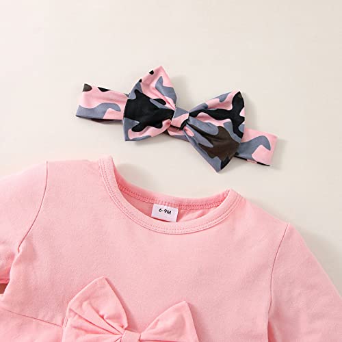 Baby Girl Clothes Infant Girl Clothes Fall Winter Outfits Sweatshirt Long Sleeve Ruffle Tops Pants Headband 6-24M4