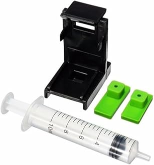 INKSPOT CMYK Refill Kit with Suction Tool Combo Pack of High Yield Inkjet Cartridge Ink Refill Compatible for HPP and Canon Cartridge Printers - 100ml Per Bottle (Tool KIT)