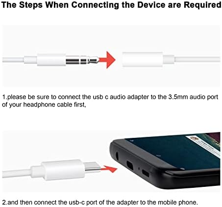 USB C to 3.5mm Headphone Jack Adapter (Pack of 2), USB Type C to Aux Audio Dongle Cable Earphone Jack Converter Compatible with Samsung Galaxy S22 S21 S20 Note 20 10+ A73 A53, Pixel 6 5 4 3 and More