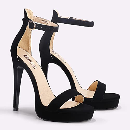 IDIFU Women's Black Platform Stiletto High Heels Open Toe Heeled Sandals by IDIFU - Used condition - Image 5