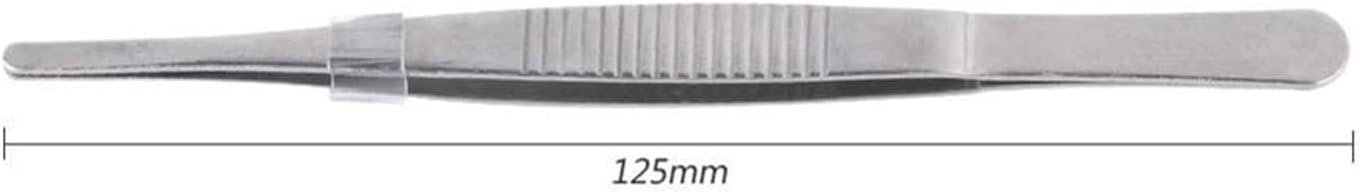 INLIMA Tweezers Stainless steel straight tweezers with blunt tooth tip, suitable for DIY hand tools of electronic crafts