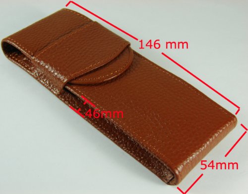 Lanxivi Jinhao Bright Pearl Dark Green Sea Rollerball Pen Leather Pen Case Set #TOP7