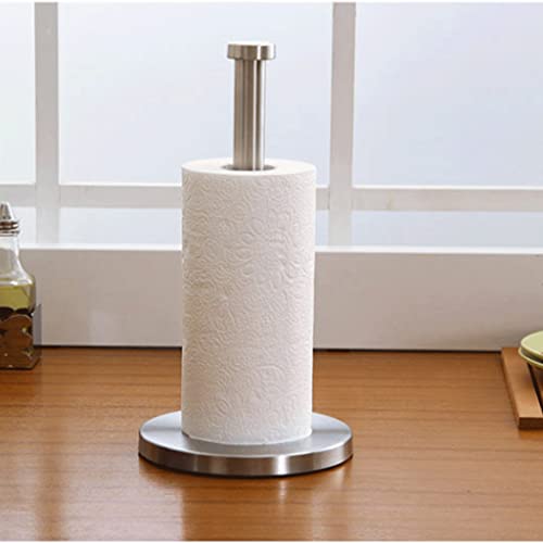 Portarrollos vertical de acero inoxidable con base estable para un corte de papel cómodo 6