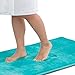Genteele Memory Foam Bath Mat Non Slip Absorbent Super Cozy Velvet Bathroom Rug Carpet (17" X 24", Teal)