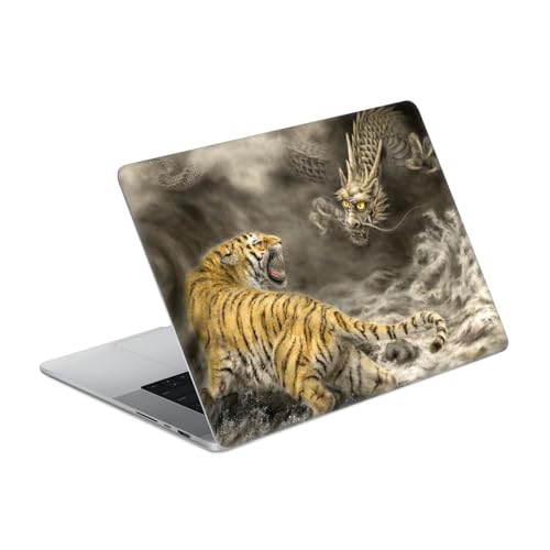 Protection Vinyle MacBook Pro 16 A2485 Art Graphique Premium Dragon Tigre par Kayomi Harai