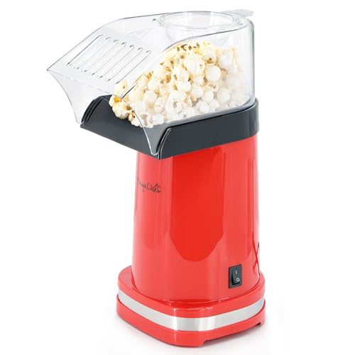 MegaChef Red Popcorn Popper, Popcorn Maker, Electric Hot Air