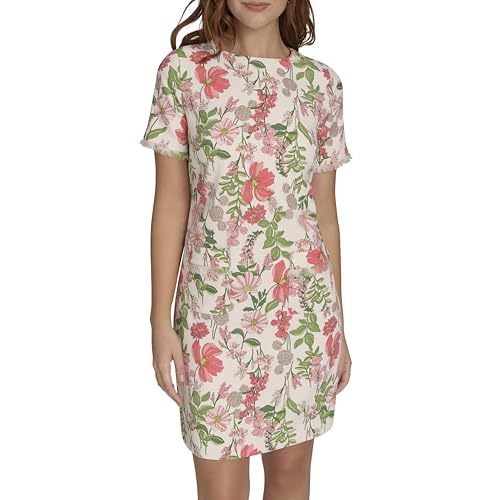 Tommy Hilfiger Women's Shift Dress Dresses, Sherbet Multi, 10
