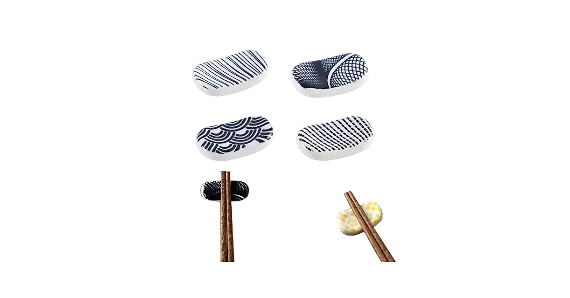 超希少現品限り80'ワキタハイテクス　CHOPSTICKS STAND Amazon.com: 8 Pieces Chopsticks Stand Holder, Ceramic