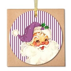 Vintage Purple Santa Christmas